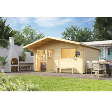 Gartenhaus Outdoor Life Spiekeroog 2 inkl. Vordach, Fußboden 522,2 x 530 cm natur