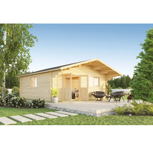 Gartenhaus Outdoor Life Zanzibar 4 inkl. Fußboden 631 x 745 cm natur