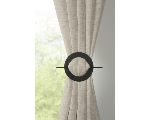 Dekostoff mit Gardinenhalter