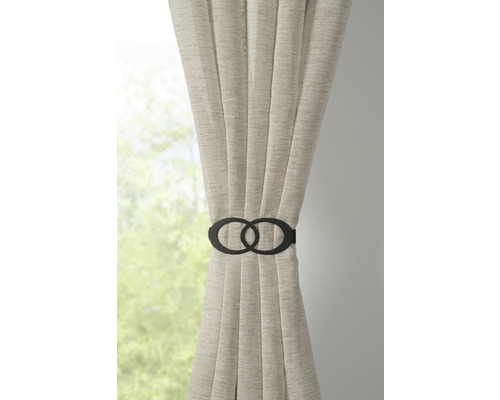 Gardine mit dekorativem Raffhalter