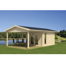 Gartenhaus Outdoor Life White Nile inkl. Terrasse, Fußboden 466 x 790 cm natur