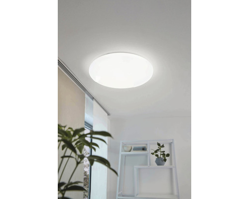 LED Deckenleuchte 1-flammig 18,8 W 2300 lm 2700- 6500 K CCT Einstellbares Weiß Giron TW weiß mit Fernbedienung Kunststoffglas mit Kristalleffekt