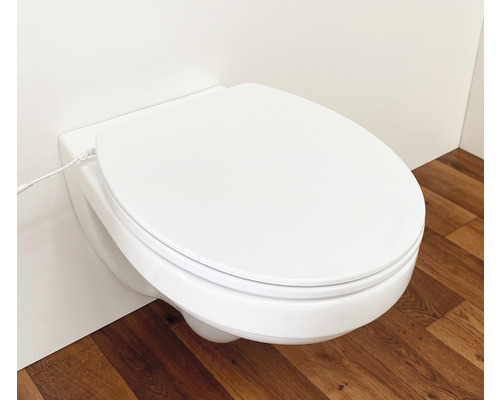 Wand-Tiefspülklosett mit geschlossenem WC-Deckel