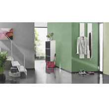 Flur mit Treppe, Schuhschrank und Garderobe