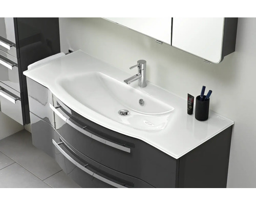 Waschbeckenunterschrank mit Waschbecken, Armatur und Schubladen