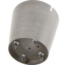 Pflanztopf Ecopots Amsterdam mit Rollen Kunststoff Ø 80 cm H 75 cm braungrau