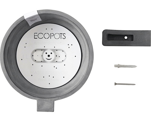 Ecopots Amsterdam Wand Blumentopf mit Wasserreservoir und Befestigungsmaterial