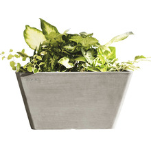 Rechteckiger Ecopots Blumenkübel mit Pflanzen