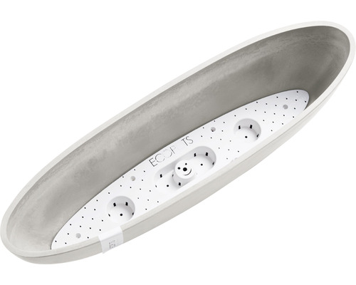 Pflanzgefäß in Bootsform mit Bewässerungseinsatz