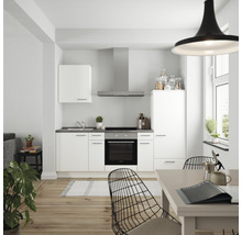 nobilia elements Küchenzeile mit Geräten Urban 240 cm alpinweiss matt vormontiert Variante rechts 4004539037038