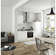 nobilia elements Küchenzeile mit Geräten Urban 240 cm alpinweiss matt vormontiert Variante rechts 4004539037038
