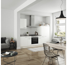 nobilia elements Küchenzeile mit Geräten Urban 270 cm alpinweiss matt vormontiert Variante rechts 4004539037113