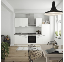 nobilia elements Küchenzeile ohne Geräte Urban 270 cm alpinweiss matt vormontiert Variante rechts 4004539037182