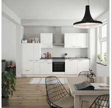 nobilia elements Küchenzeile mit Geräten Urban 330 cm alpinweiss matt vormontiert Variante links 4004539037632