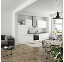 nobilia elements Küchenzeile mit Geräten Urban 330 cm alpinweiss matt vormontiert Variante links 4004539037632