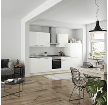 nobilia elements Küchenzeile mit Geräten Urban 330 cm alpinweiss matt vormontiert Variante rechts 4004539037595