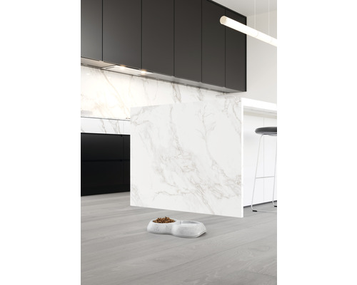 Modernes Küchendesign mit Futterstation für Haustiere