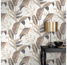 Vliestapete 10332-02 Elle Decoration 3 Blätter Beige