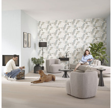 Vliestapete 10332-07 Elle Decoration 3 Blätter Creme