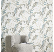 Vliestapete 10332-07 Elle Decoration 3 Blätter Creme