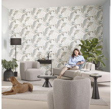 Vliestapete 10332-07 Elle Decoration 3 Blätter Creme