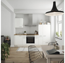 nobilia elements Küchenzeile mit Geräten Urban 270 cm alpinweiss matt vormontiert Variante rechts 4004539052406