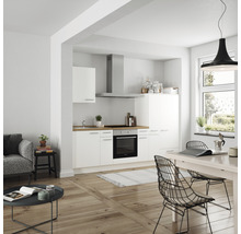 nobilia elements Küchenzeile mit Geräten Urban 270 cm alpinweiss matt vormontiert Variante rechts 4004539052406