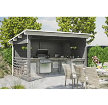 Pavillon SKAN HOLZ Vimmerby 410 x 310 cm schiefer