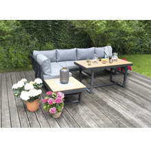 Loungeset Largo bellavista 5-Sitzer inkl. Auflagen Aluminium hellgrau