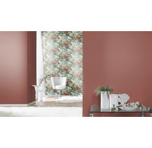 Vliestapete 688061 Tropical House Uni rot