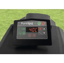 Aufblasbarer Whirlpool Intex Pure Spa Octagon Bubble Jet 128462 für bis zu 6 Personen mit integriertem Kalkschutz- und Salzwassersystem, 6 Hochleistungs-Jetdüsen, Thermo-Bodenschutzplane, Thermoabdeckung, 2 aufblasbare Kopfkissen schwarz