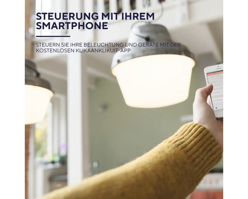 Steuerung der Beleuchtung mit dem Smartphone und der kostenlosen Klikaanklikuit-App