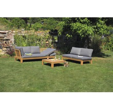 Loungeset Acamp Lounge Granada 5-Sitzer 3-teilig holz inkl. Sitzkissen
