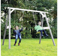 Schaukel 4-in-1 SportsFun Holz grau