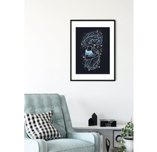 Gerahmtes Wandbild mit stilisierter Dschasmin-Figur