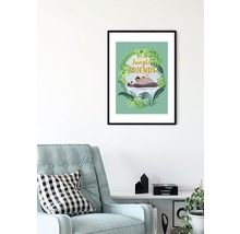 Gerahmtes Poster mit Dschungel-Motiv und der Aufschrift Dschungelfreunde
