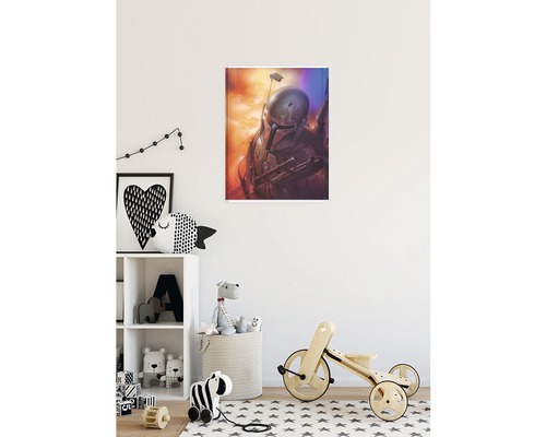Kinderzimmer mit Wandbild eines Mandalorianers