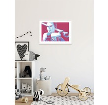 Gerahmtes Bild von Rey aus Star Wars im Kinderzimmer