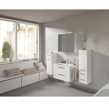 Badmöbel-Set Pelipal Kumba BxHxT 137 x 200 x 50 cm Frontfarbe weiß glanz 5-teilig und mehr mit Mineralguss-Waschtisch weiß, Midischrank und Unterschrank 99.770126092
