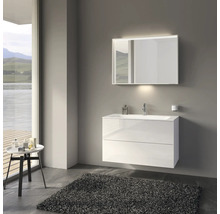 Waschtischunterschrank KEUCO X-Line BxHxT 100 x 60,5 cm x 49 cm Frontfarbe weiß glänzend glanz 33173300000
