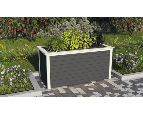 Hochbeet klassisch Karibu 2 173 x 89 x 82 cm terragrau Hochbeet klassisch Karibu 2 173 x 89 x 82 cm terragrau