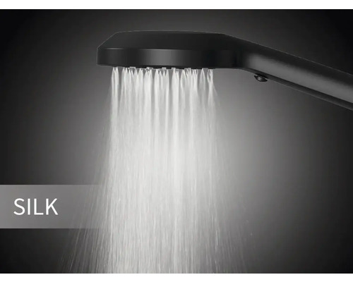 Duschkopf mit Wasserstrahl im Silk-Strahl