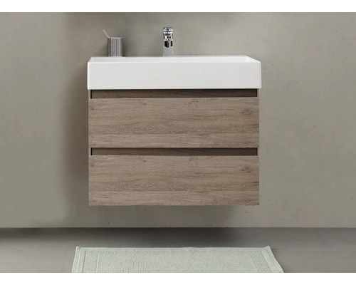 Waschtisch mit Unterschrank und zwei Schubladen im Badezimmer