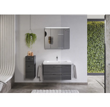Modernes Badezimmer-Set mit Waschbeckenunterschrank, Spiegelschrank und Hängeschrank für eine stilvolle Badezimmereinrichtung