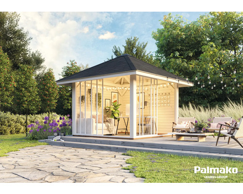 Gartenhaus Palmako Bianca 8,3 m² Set 4 300 x 300 cm natur