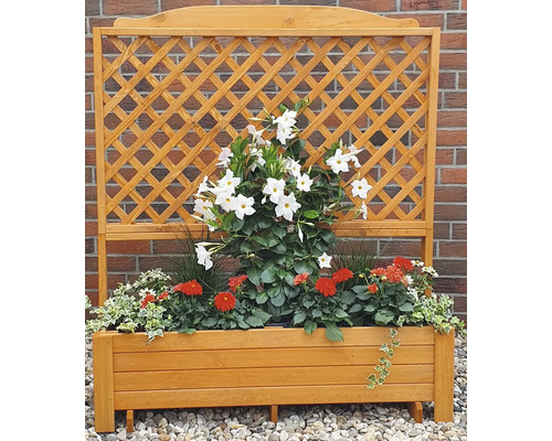 Rivanto Blumenkasten Mit Rankgitter – Vogelmotiv, 39 X 100,4 X 140,5 Cm, Aus Eisen, Für Kletterpflanzen