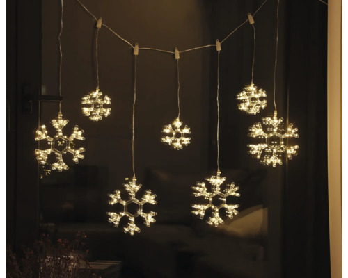 LED Schneeflocken Lichterkette Lafiora 330 LEDs Lichtfarbe