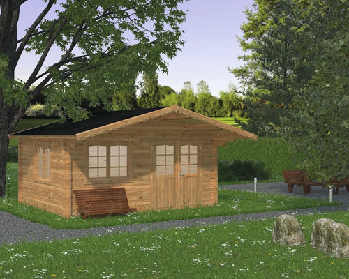 Gartenhaus Palmako Helena 15,1 m² inkl. Fußboden und Vordach 514 x 524 cm tauchgrundiert braun Gartenhaus Palmako Helena 15,1 m² inkl. Fußboden und Vordach 514 x 524 cm tauchgrundiert braun