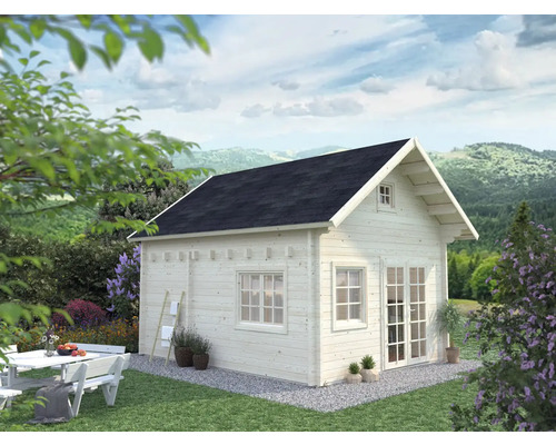 Gartenhaus Palmako Kendra 18,4 m² inkl. Fußboden 399 x 499 cm natur