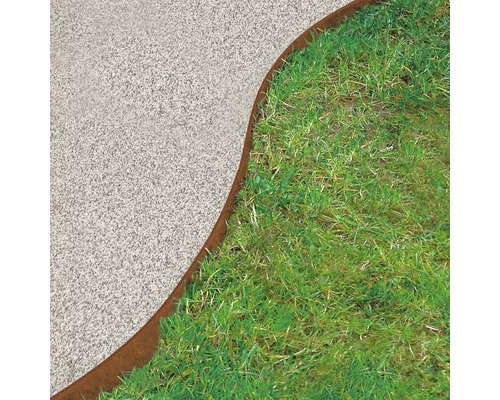 Beeteinfassung, Rasenkante bellissa Corten 1000 x 15 cm Rasenkante zwischen Rasen und Weg